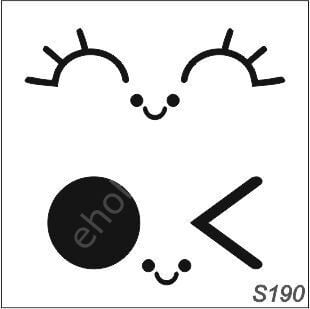 Diğer Karışık Desenler Stencil Şablon (25x25) S-190