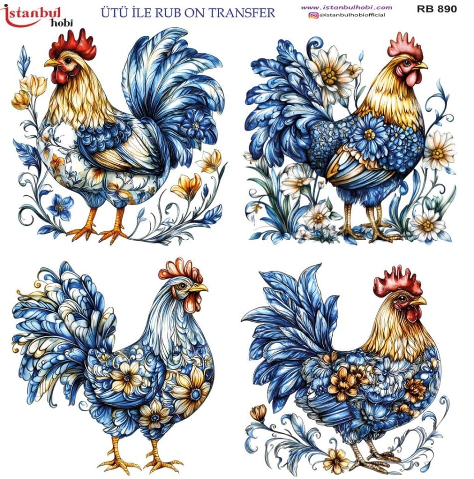 Ütü ile Rub On Transfer Kağıdı 30x30cm RB-890