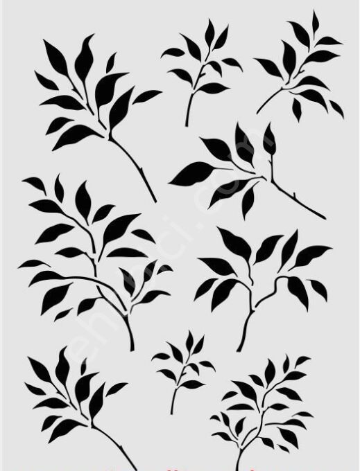 Çiçek Desen Stencil Şablon (15x20) F-092