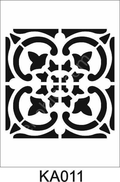 Kare ve Fayans Desenler Stencil Şablon (33x33) KA-011