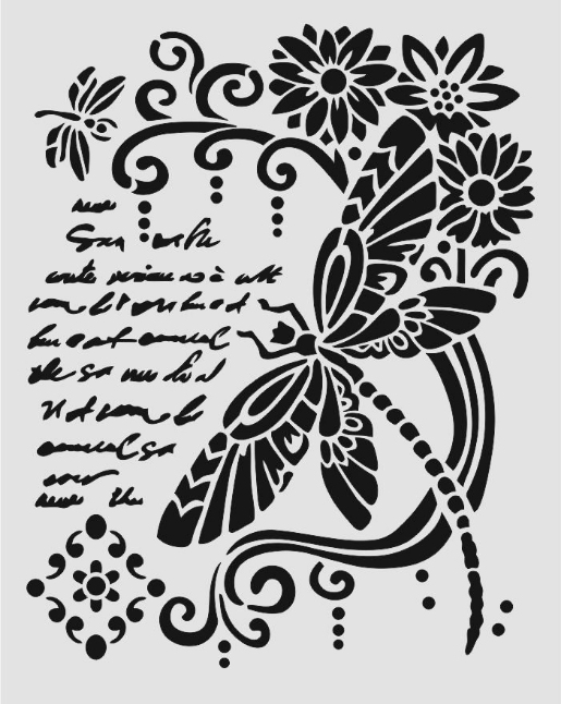 Mix Media Stencil Şablon (21x30) Mix-041