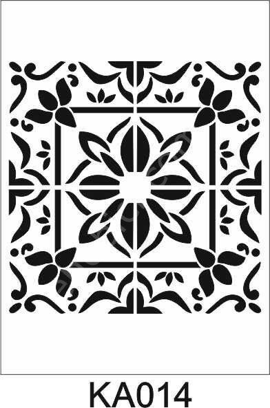 Kare ve Fayans Desenler Stencil Şablon (33x33) KA-014