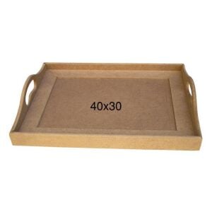 Ahşap Mozaik Tepsi 40x30cm T727