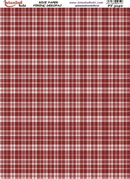 Pirinç Dekopaj Kağıdı 30x42cm PT-3140 Ekose