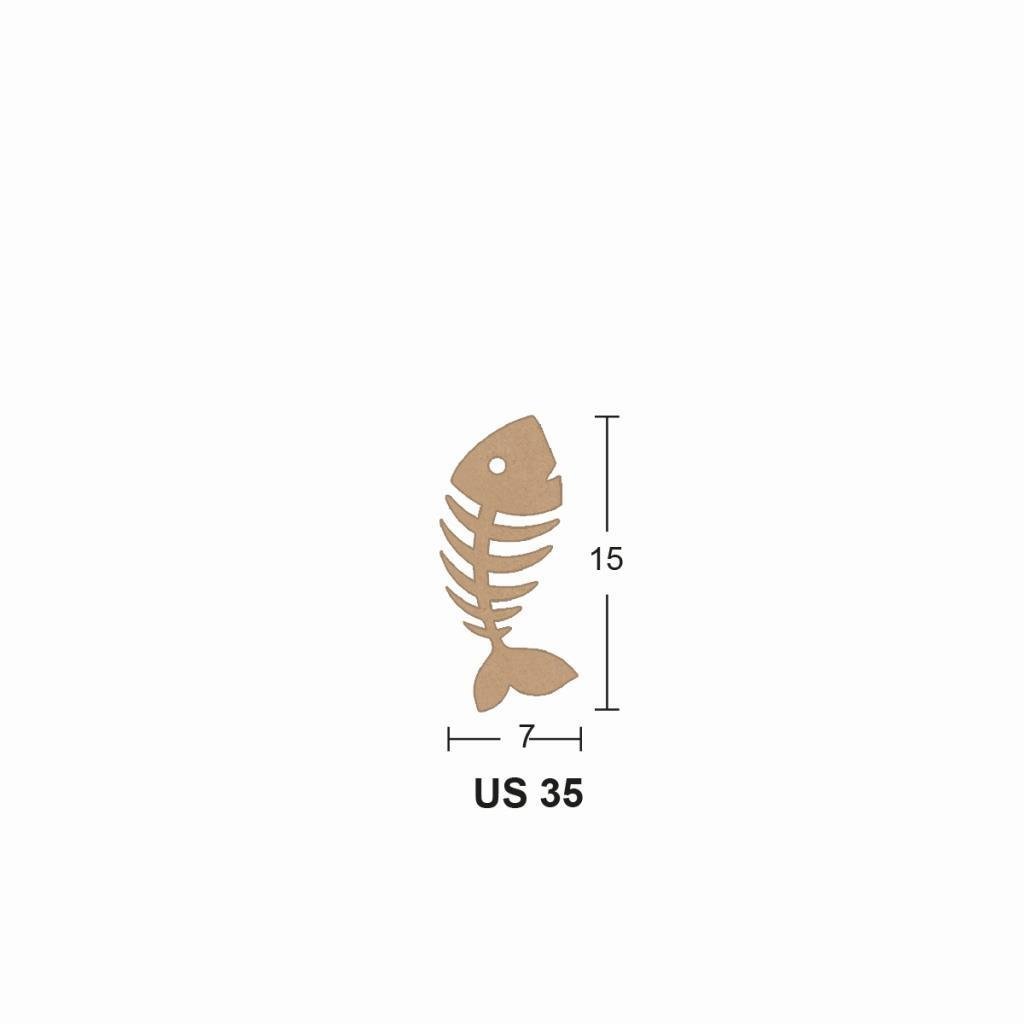 Ahşap Küçük Eğik Kılçık 15x7cm 8mm US35