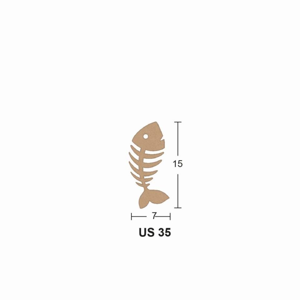 Ahşap Küçük Eğik Kılçık 15x7cm 8mm US35