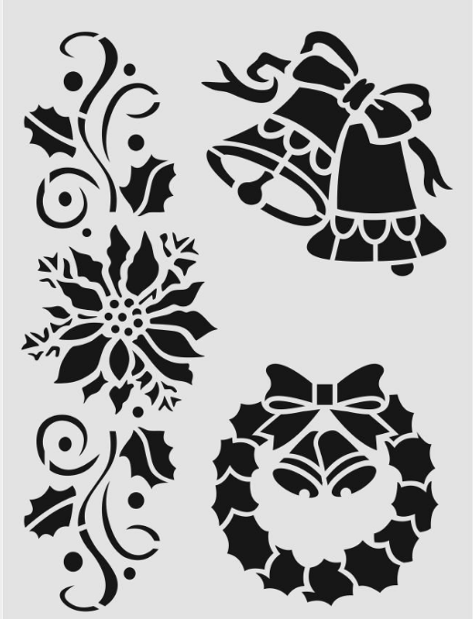 Diğer Karışık Desenler Stencil Şablon (21x30) S-206