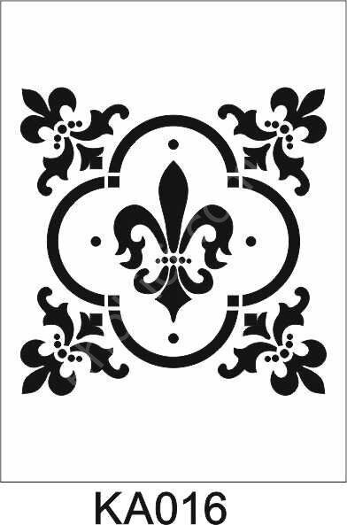 Kare ve Fayans Desenler Stencil Şablon (33x33) KA-016