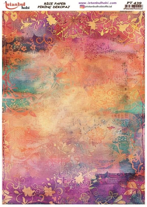 Pirinç Dekopaj Kağıdı 30x42cm PT-439 Mix