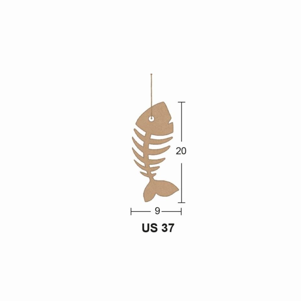 Ahşap Büyük Eğik Kılçık 20x9cm 8mm US37