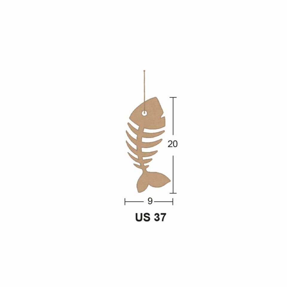 Ahşap Büyük Eğik Kılçık 20x9cm 8mm US37