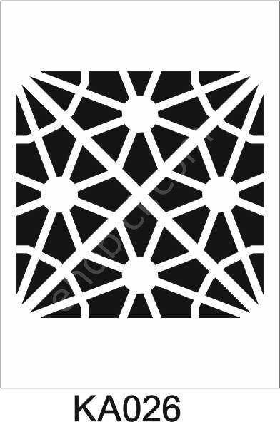 Kare ve Fayans Desenler Stencil Şablon (33x33) KA-026