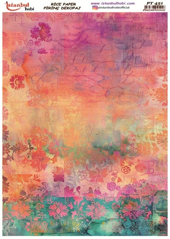 Pirinç Dekopaj Kağıdı 30x42cm PT-451 Mix
