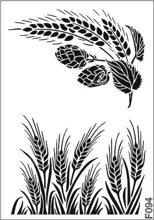 Çiçek Desen Stencil Şablon (21x30) F-094