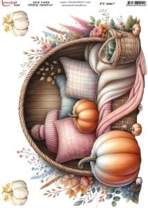 Pirinç Dekopaj Kağıdı 30x42cm PT-4067 Bal Kabağı