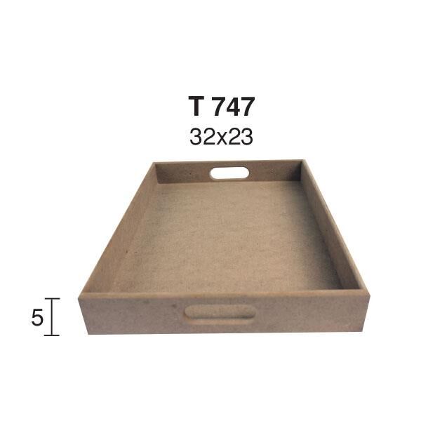 Ahşap Dikdörtgen Tepsi 32x23cm T747