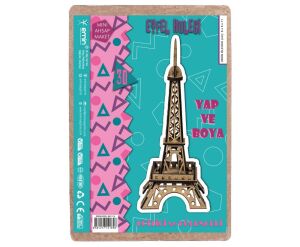 Boyanabilir 3D Ahşap Eyfel Kulesi - Demonte