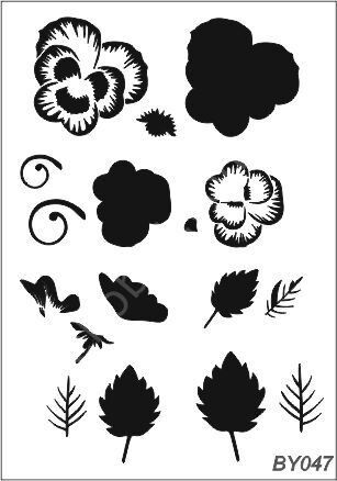 Boyutlu Desen Stencil Şablon (21x30) BY-047