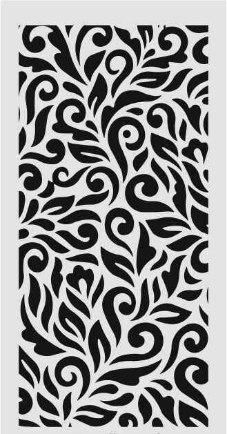 Çiçek Desen Stencil Şablon (15x30) F-097