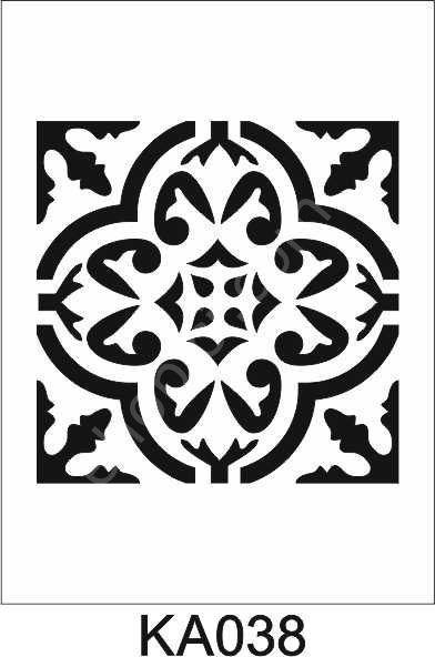 Kare ve Fayans Desenler Stencil Şablon (33x33) KA-038