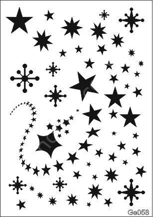 Geometrik Desenler Stencil Şablon (21x30) GE-058