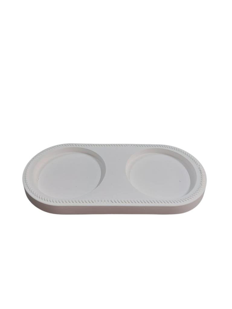 İkili Oval Tabak 19x9cm