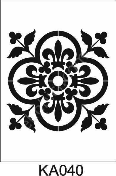 Kare ve Fayans Desenler Stencil Şablon (33x33) KA-040