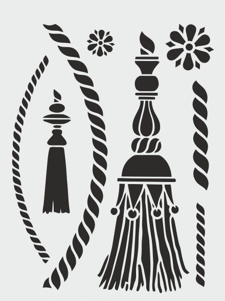 Diğer Karışık Desenler Stencil Şablon (21x30) S-200