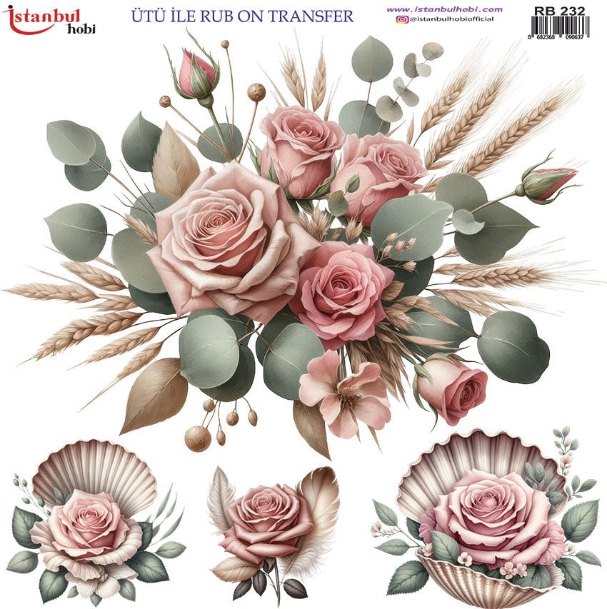 Ütü ile Rub On Transfer Kağıdı 30x30cm RB-232