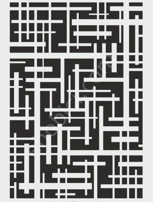 Geometrik Desenler Stencil Şablon (21x30) GE-061