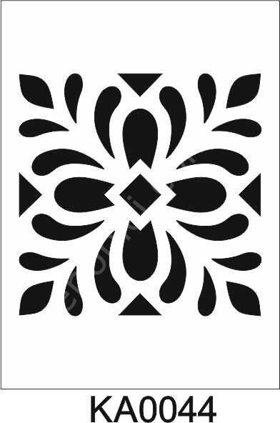 Kare ve Fayans Desenler Stencil Şablon (33x33) KA-044