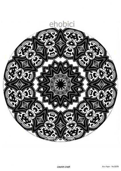 Lineart Pirinç Dekopaj Kağıdı Model - 3379