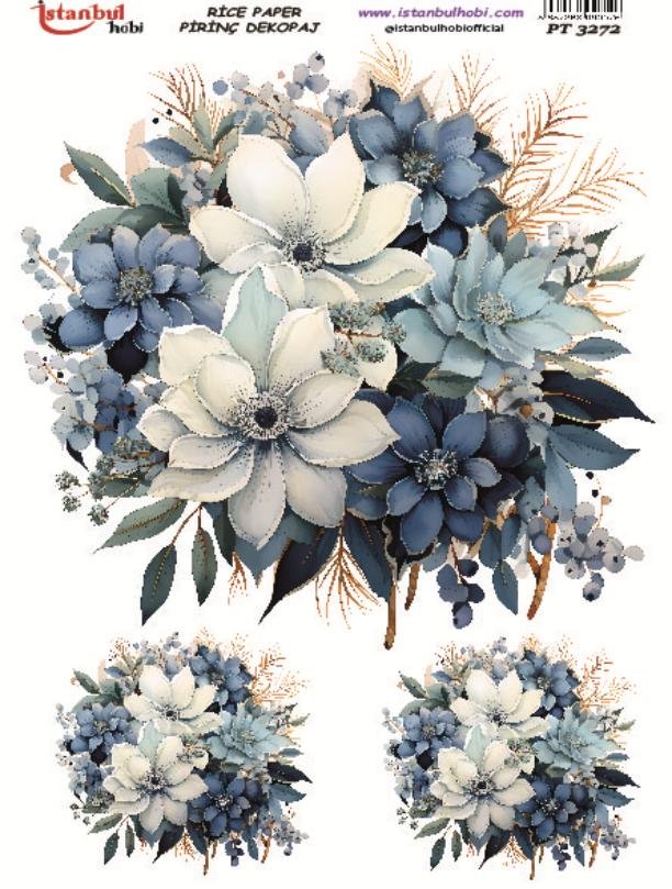 Pirinç Dekopaj Kağıdı 30x42cm PT-3272 Çiçek