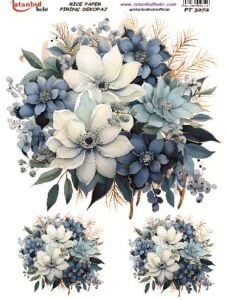 Pirinç Dekopaj Kağıdı 30x42cm PT-3272 Çiçek