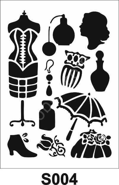 Diğer Karışık Desenler Stencil Şablon (21x30) S-004