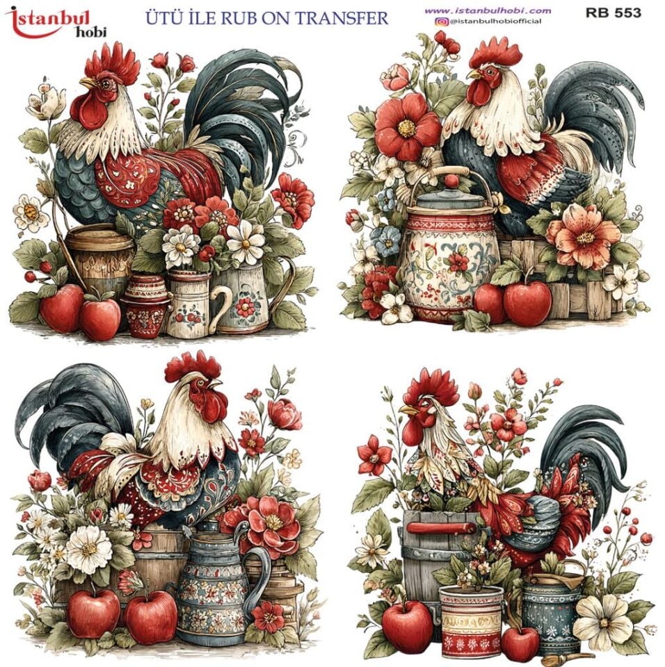 Ütü ile Rub On Transfer Kağıdı 30x30cm RB-553