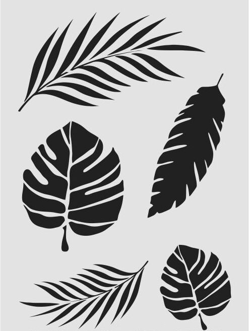 Çiçek Desen Stencil Şablon (35x50) F-102