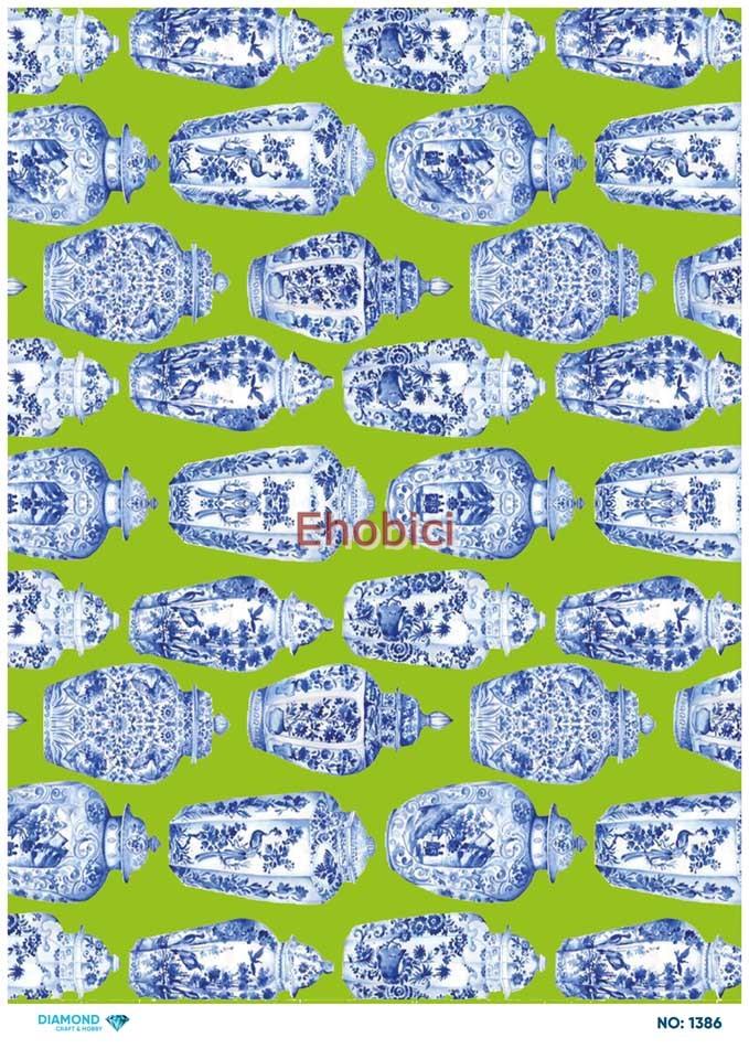 Diamond Pirinç Dekopaj Kağıdı - 1386