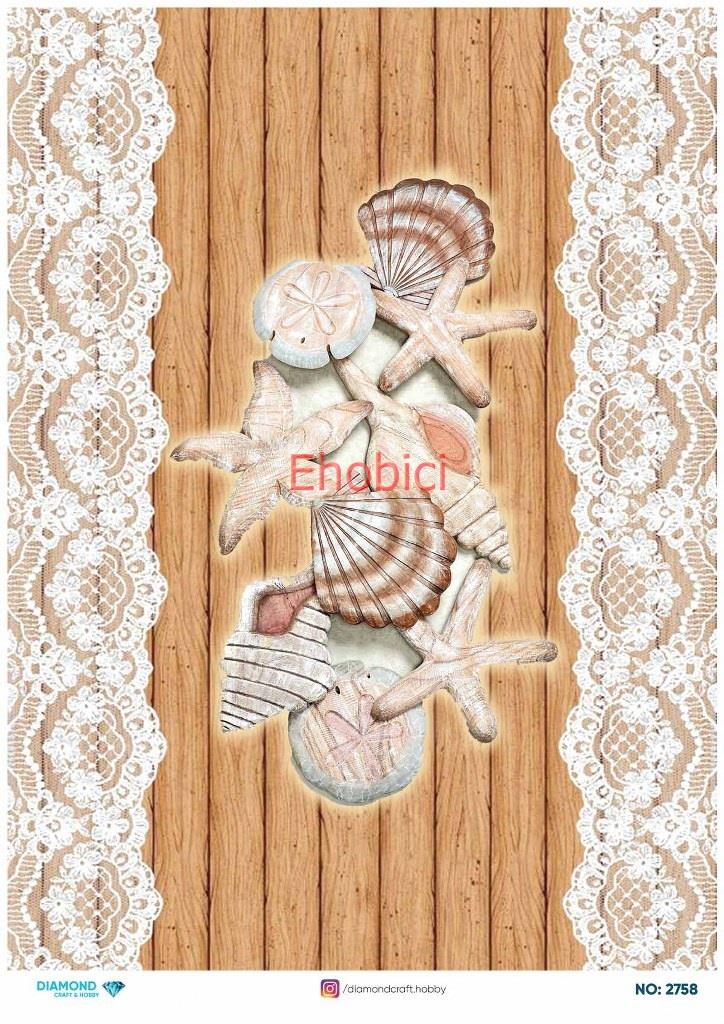 Diamond Pirinç Dekopaj Kağıdı - 2758