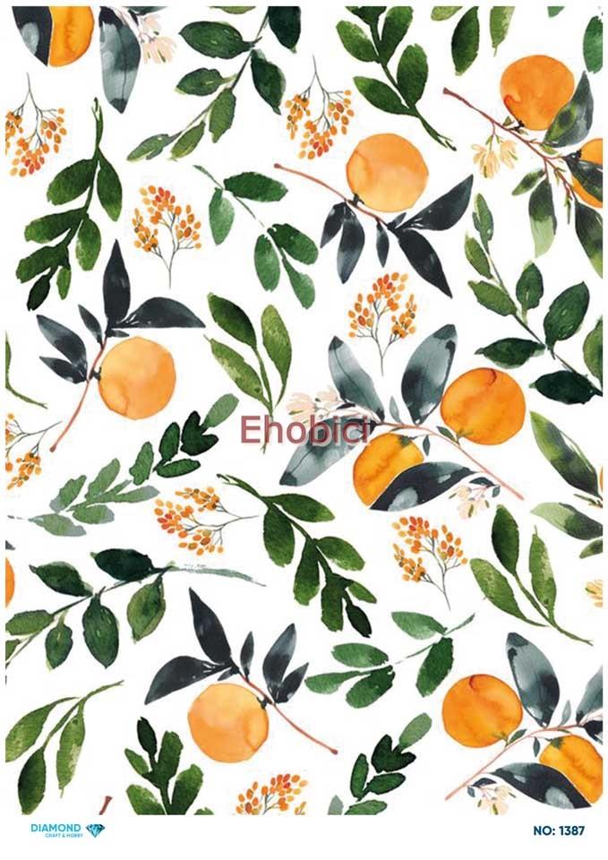 Diamond Pirinç Dekopaj Kağıdı - 1387