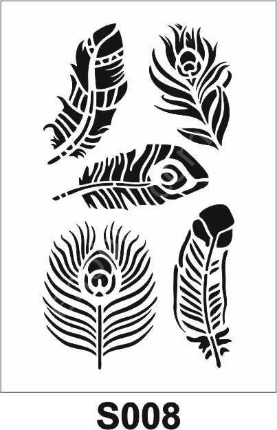 Diğer Karışık Desenler Stencil Şablon (21x30) S-008
