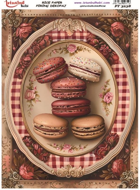 Pirinç Dekopaj Kağıdı 30x42cm PT-3238 Kurabiye Mutfak