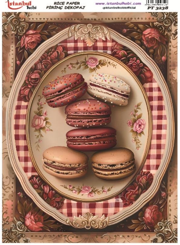 Pirinç Dekopaj Kağıdı 30x42cm PT-3238 Kurabiye Mutfak
