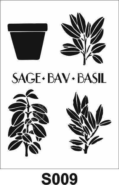 Diğer Karışık Desenler Stencil Şablon (21x30) S-009