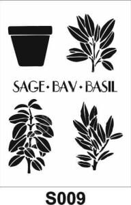 Diğer Karışık Desenler Stencil Şablon (21x30) S-009