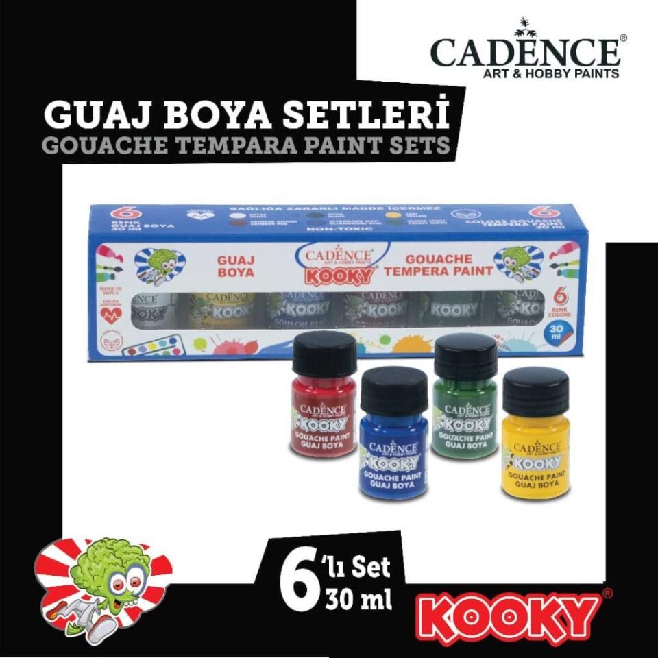 Cadence Kooky Guaj Boya 30ml 6 lı Set