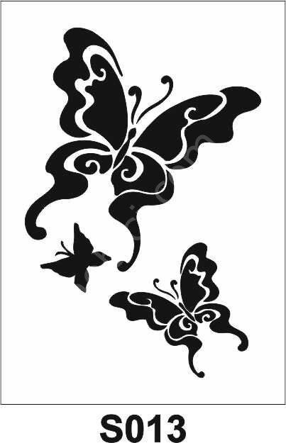 Diğer Karışık Desenler Stencil Şablon (21x30) S-013