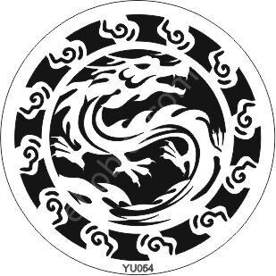 Yuvarlak Desenler Stencil Şablon (25x25) YU-054