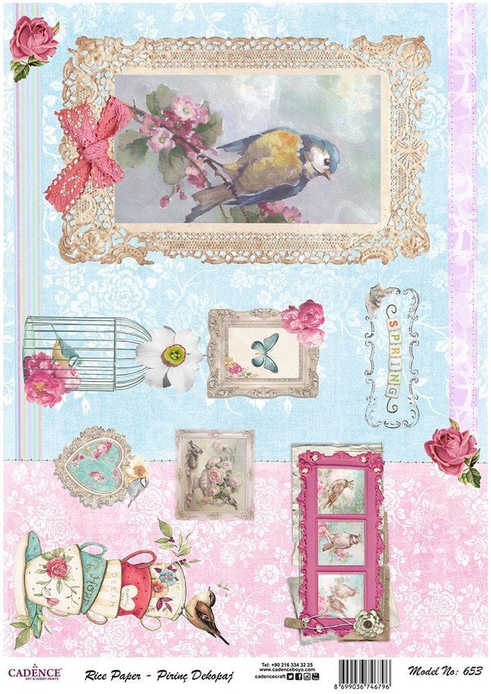Cadence Pirinç Dekopaj Kağıdı - Model 653