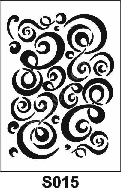 Diğer Karışık Desenler Stencil Şablon (21x30) S-015